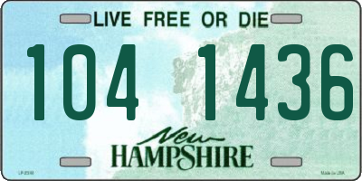 NH license plate 1041436