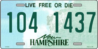NH license plate 1041437