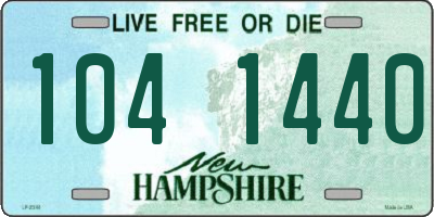 NH license plate 1041440