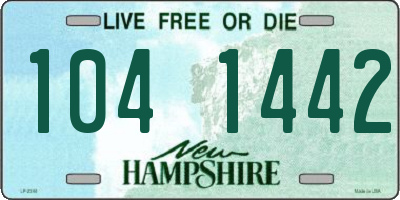 NH license plate 1041442