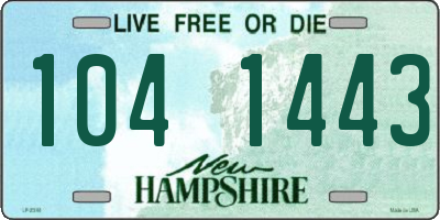 NH license plate 1041443