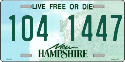 NH license plate 1041447