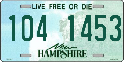 NH license plate 1041453
