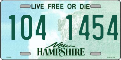 NH license plate 1041454