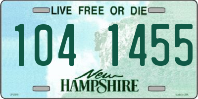 NH license plate 1041455