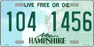 NH license plate 1041456