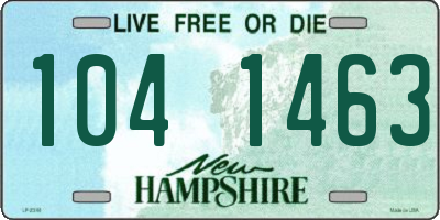 NH license plate 1041463