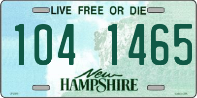 NH license plate 1041465