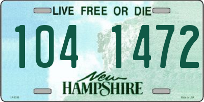 NH license plate 1041472