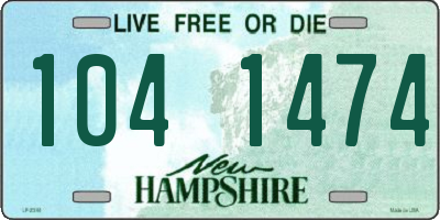 NH license plate 1041474