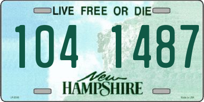 NH license plate 1041487