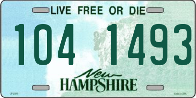 NH license plate 1041493