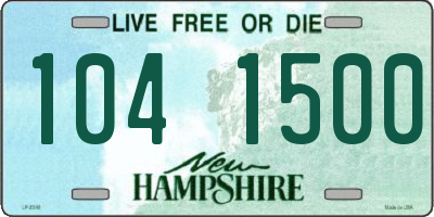 NH license plate 1041500