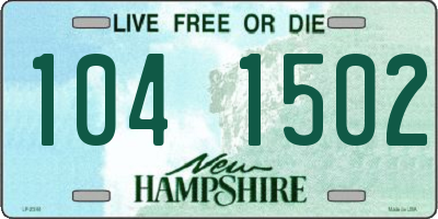 NH license plate 1041502