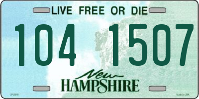 NH license plate 1041507