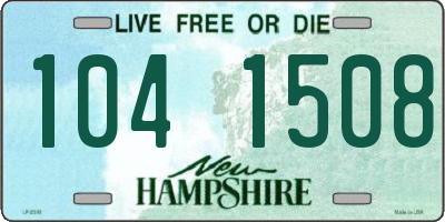 NH license plate 1041508