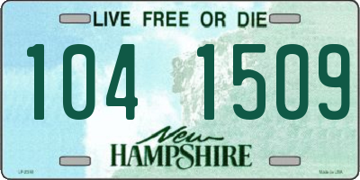 NH license plate 1041509