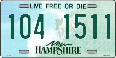 NH license plate 1041511