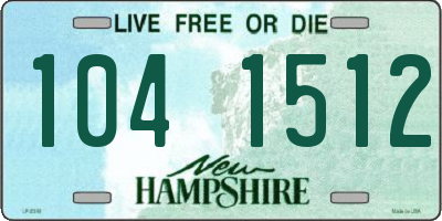 NH license plate 1041512
