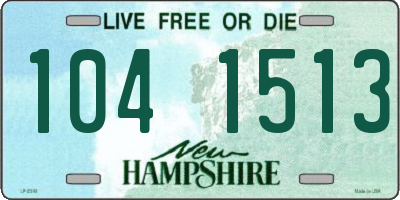 NH license plate 1041513