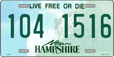 NH license plate 1041516
