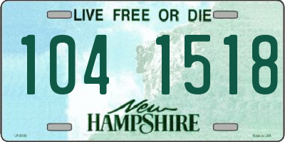 NH license plate 1041518