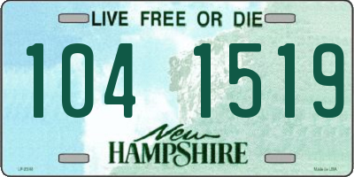 NH license plate 1041519