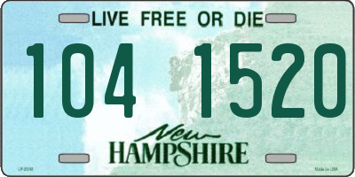NH license plate 1041520
