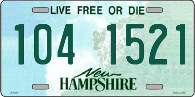 NH license plate 1041521