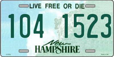 NH license plate 1041523
