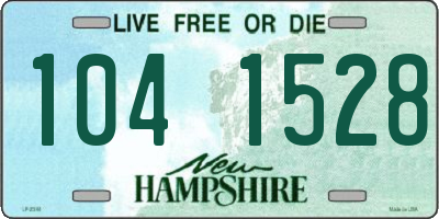 NH license plate 1041528