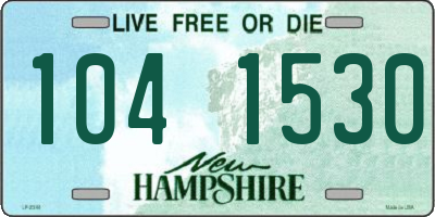 NH license plate 1041530