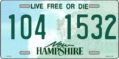 NH license plate 1041532