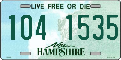 NH license plate 1041535