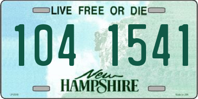 NH license plate 1041541
