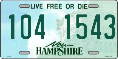 NH license plate 1041543