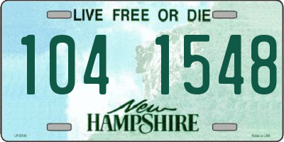NH license plate 1041548