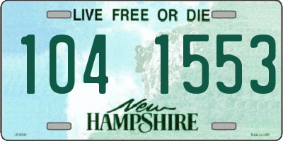 NH license plate 1041553