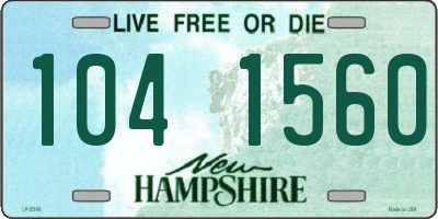 NH license plate 1041560