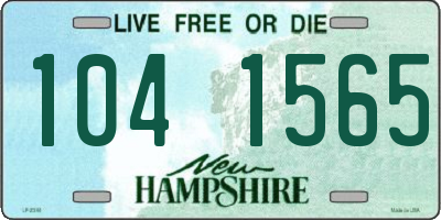 NH license plate 1041565