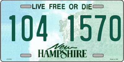 NH license plate 1041570