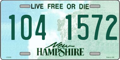 NH license plate 1041572