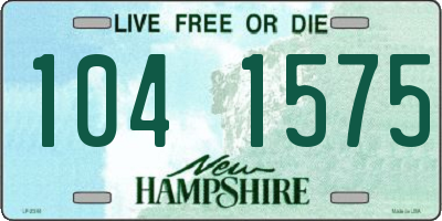NH license plate 1041575