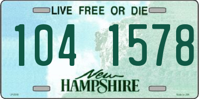 NH license plate 1041578
