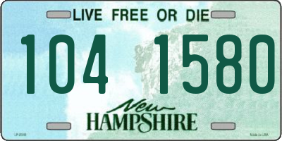 NH license plate 1041580