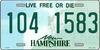 NH license plate 1041583