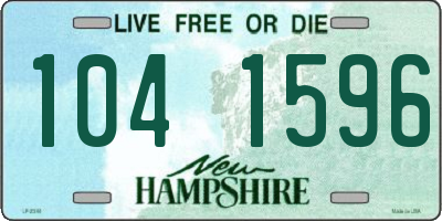 NH license plate 1041596