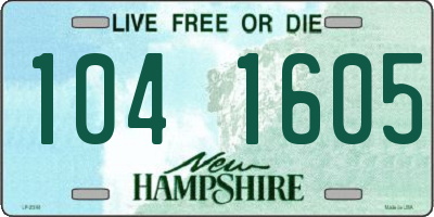 NH license plate 1041605