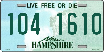 NH license plate 1041610