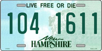 NH license plate 1041611